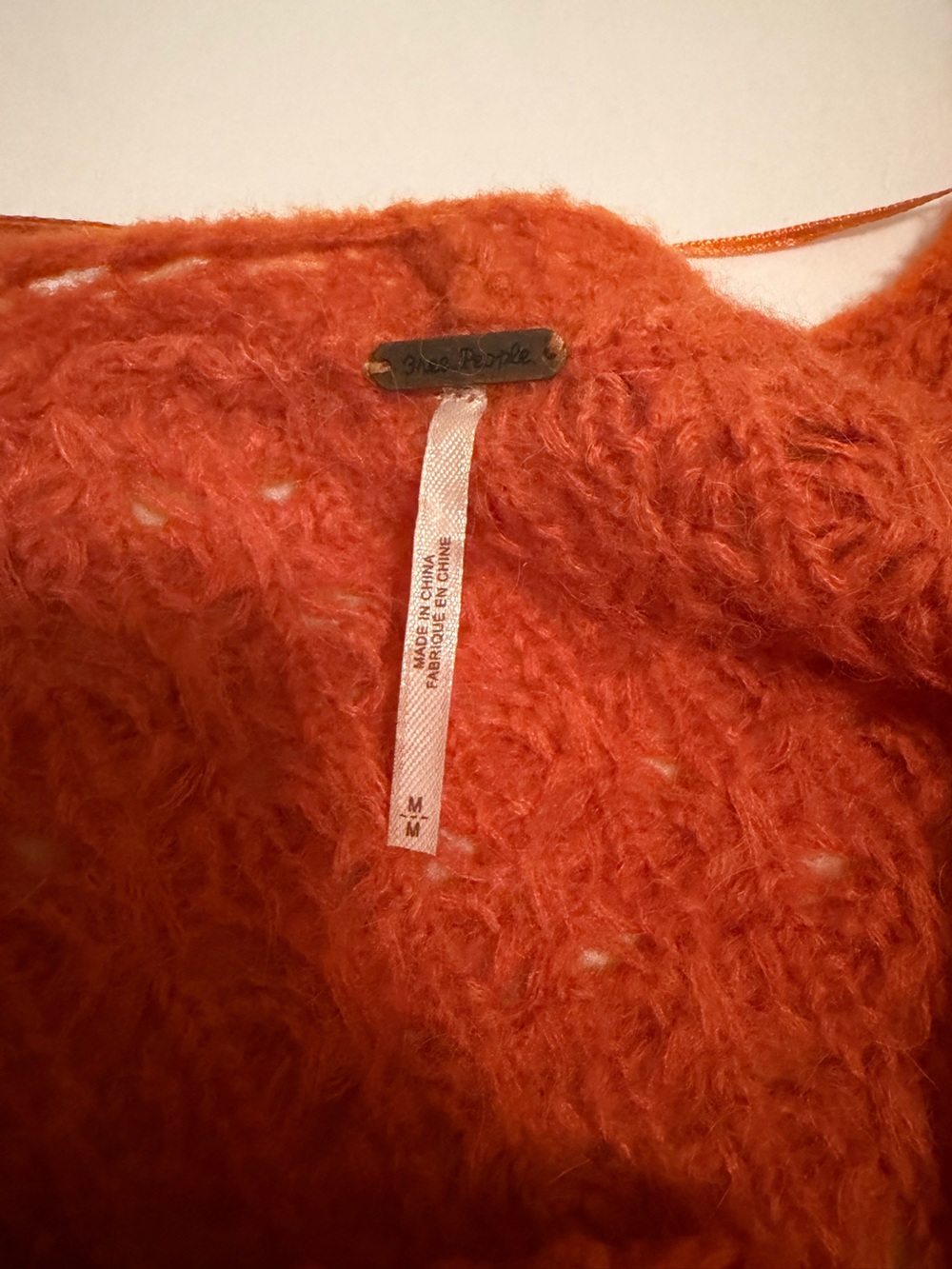 Free People Electric Orange Lily Snowball Knit Sweater - Picture 5 of 5
